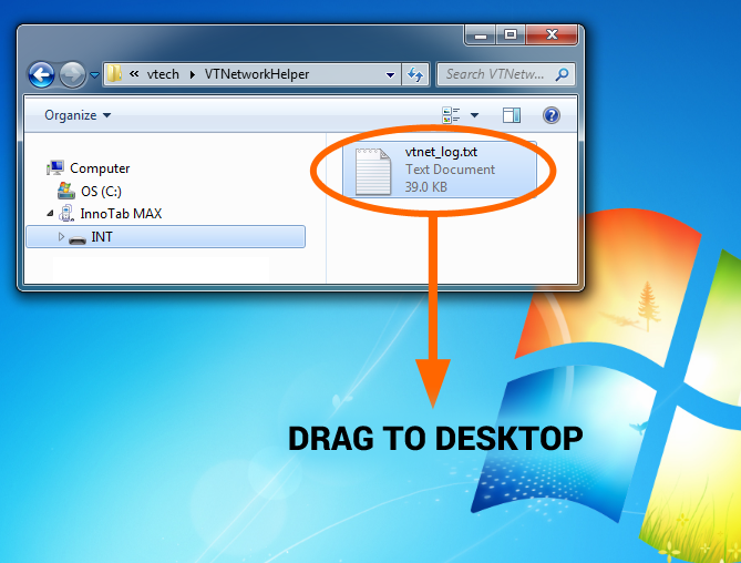 Drag to desktop screen capture